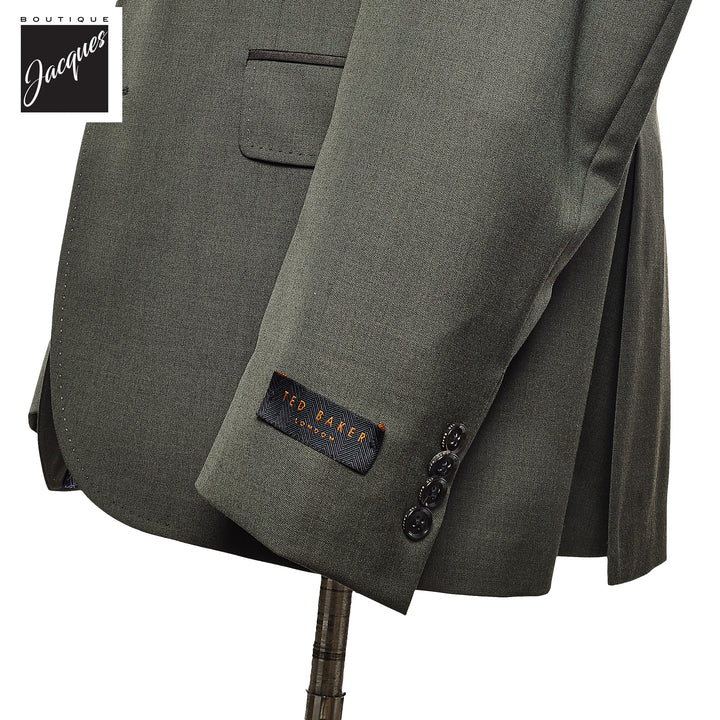 Olive Green Slim Fit Suit - Ted Baker
