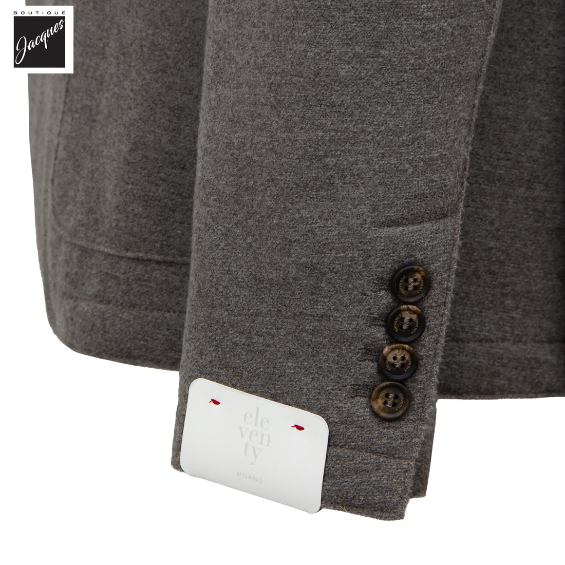Clay Wool-Knit Laser Cut Hooded Sport Jacket - ELEVENTY
