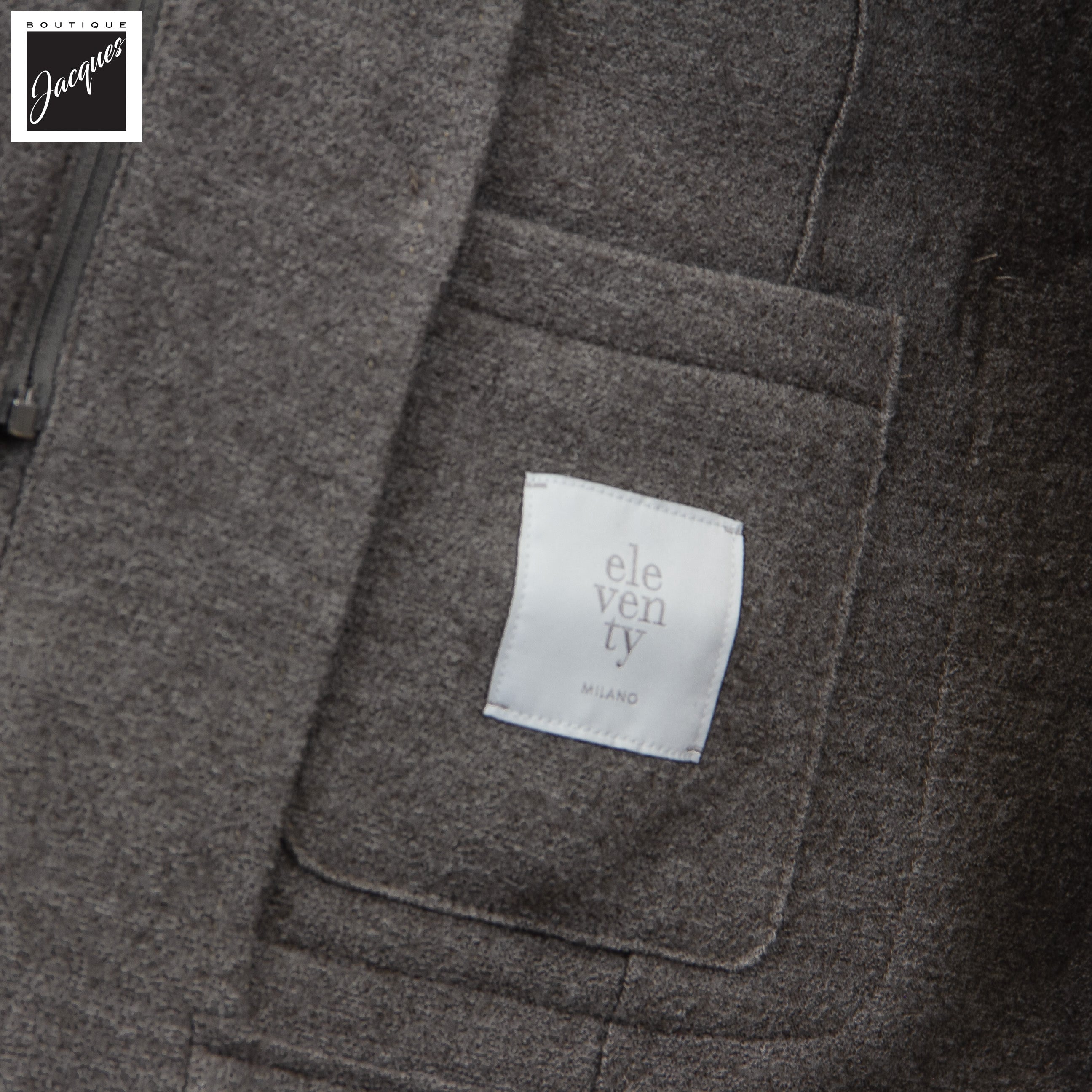 Clay Wool-Knit Laser Cut Hooded Sport Jacket - ELEVENTY