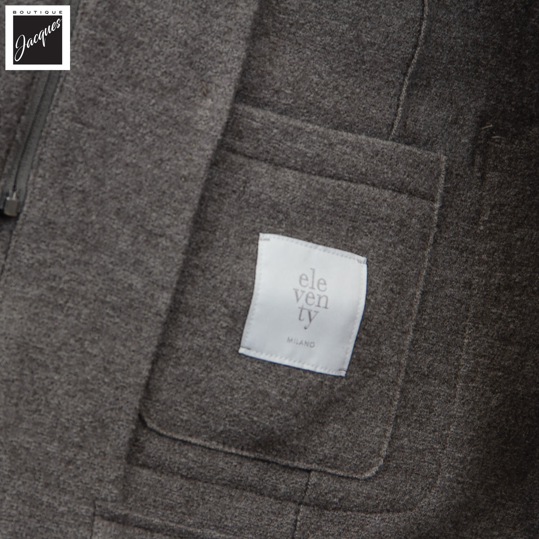 Clay Wool-Knit Laser Cut Hooded Sport Jacket - ELEVENTY