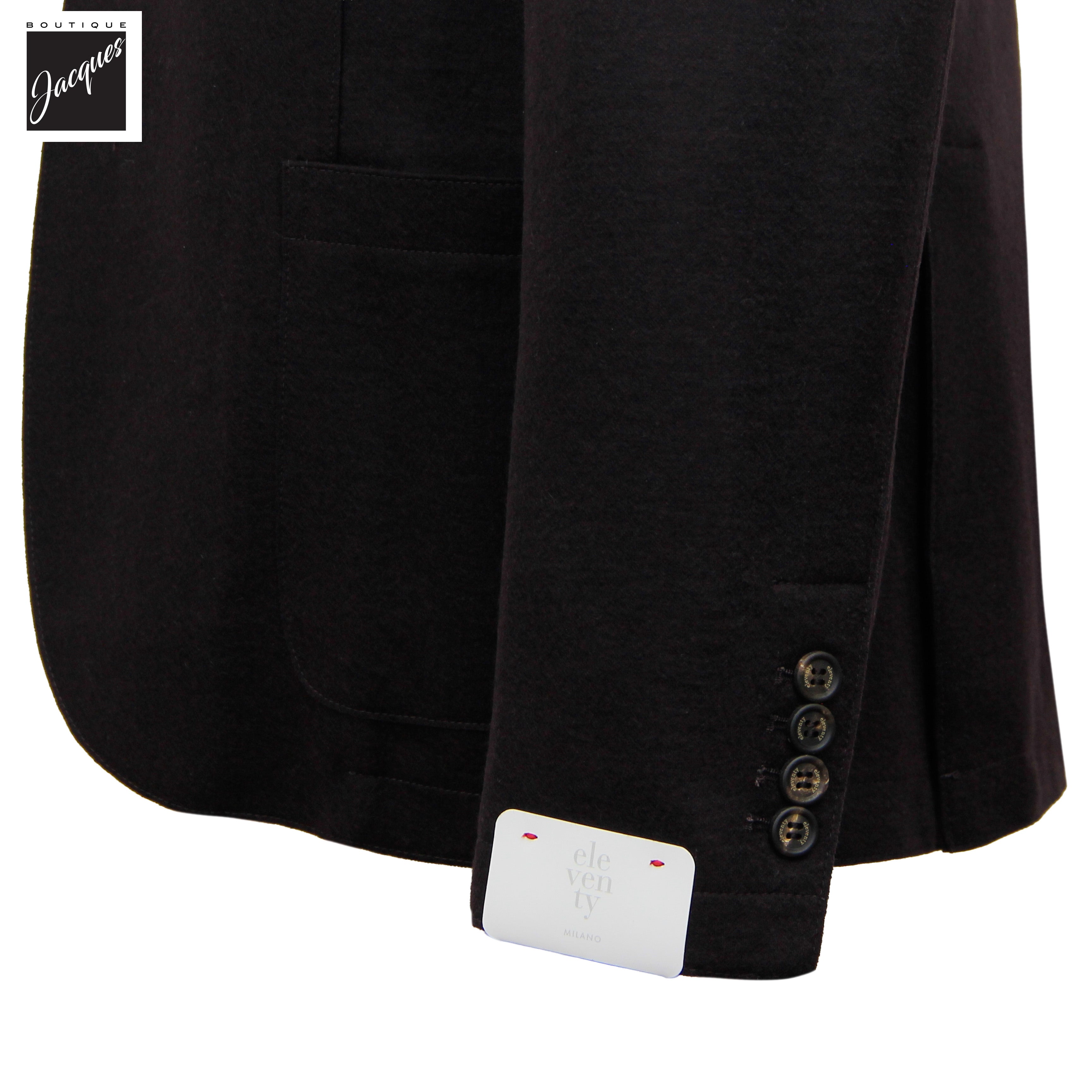 Burgundy Wool-Stretch Hooded Sport Jacket - ELEVENTY