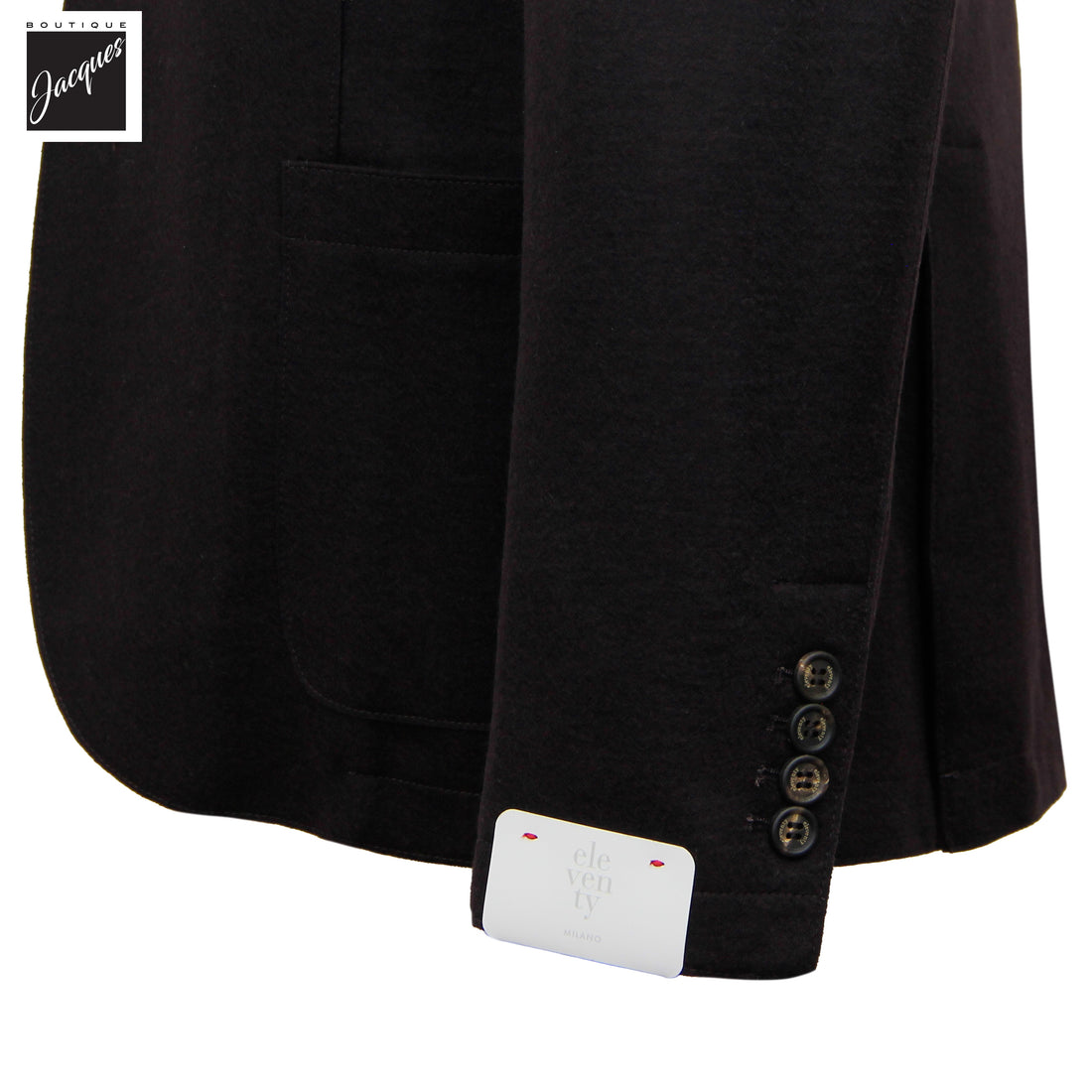 Burgundy Wool-Stretch Hooded Sport Jacket - ELEVENTY