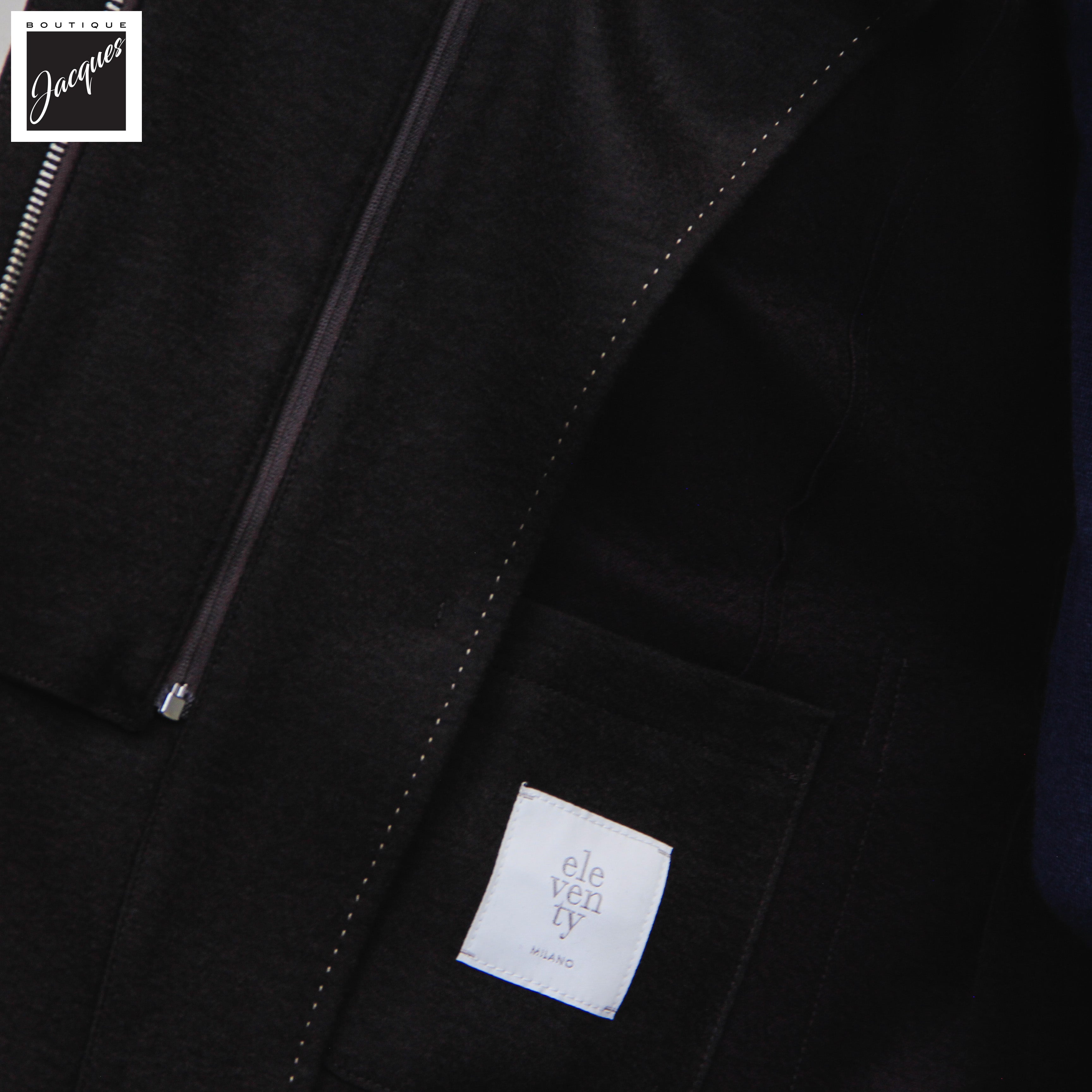 Burgundy Wool-Stretch Hooded Sport Jacket - ELEVENTY