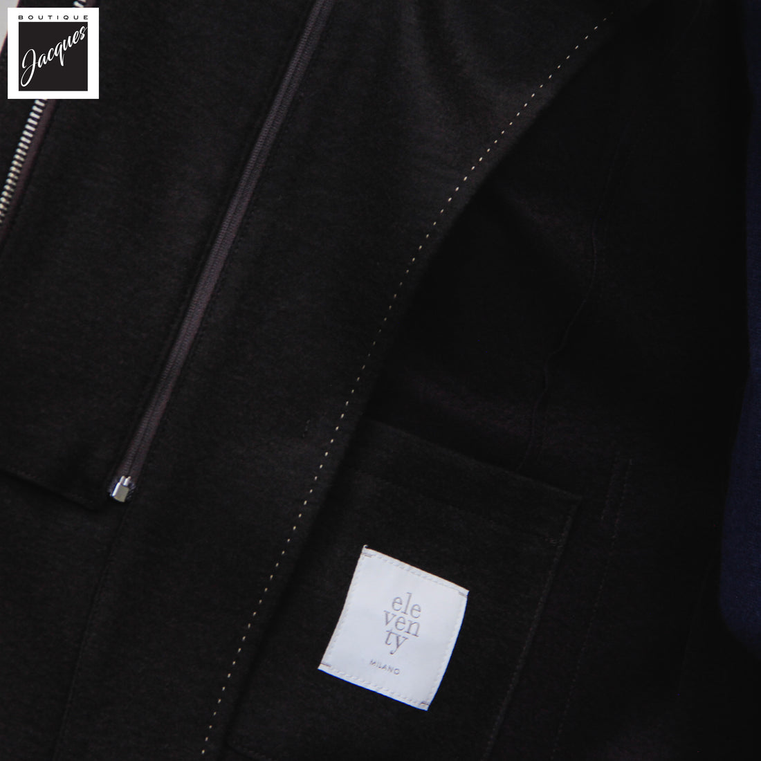 Burgundy Wool-Stretch Hooded Sport Jacket - ELEVENTY