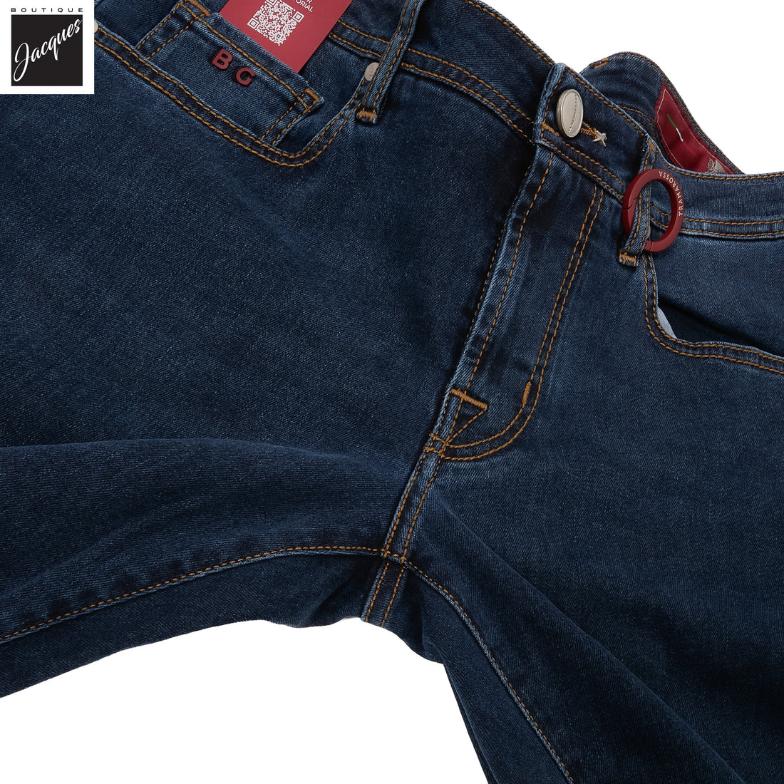Navy Used R-Elax Michelangelo Modern Fit Super-Stretch Denim - TRAMAROSSA - Boutique Jacques International