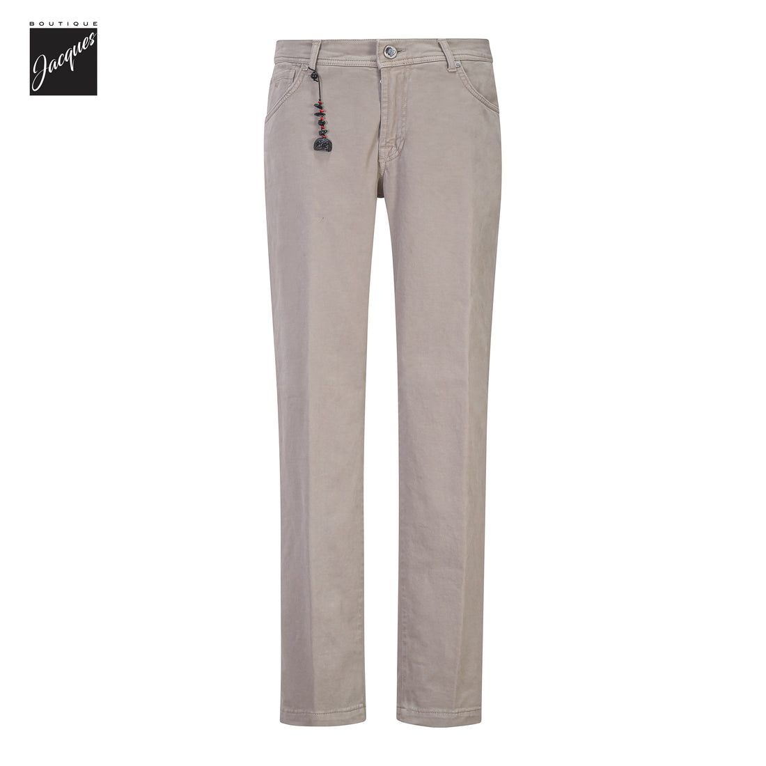 Taupe Cotton-Cashmere Nerano M Tailored Fit Five Pocket Pants - Marco Pescarolo