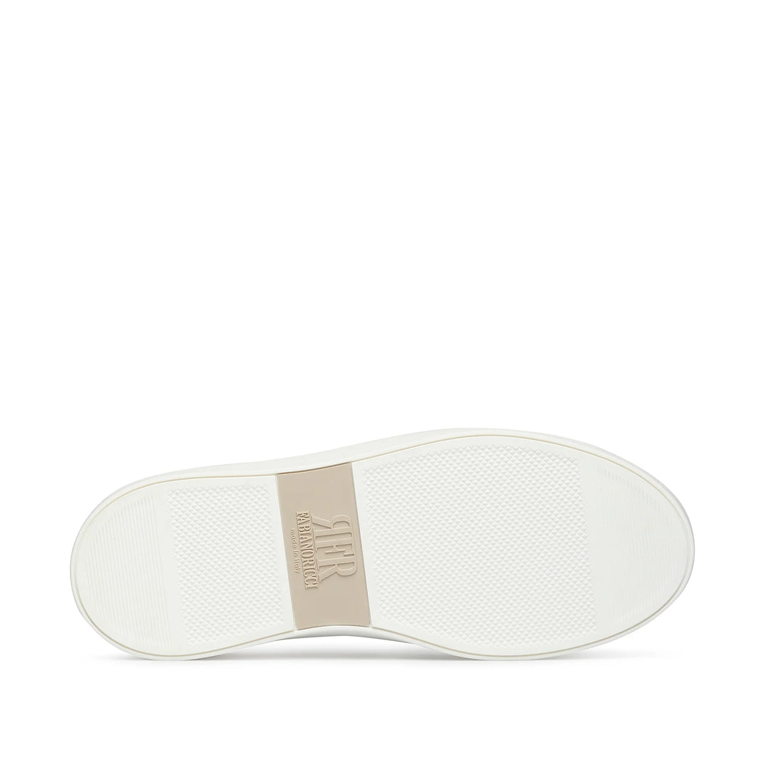 Dark Brown Grained Leather Slip-On Sneakers - Fabiano Ricci