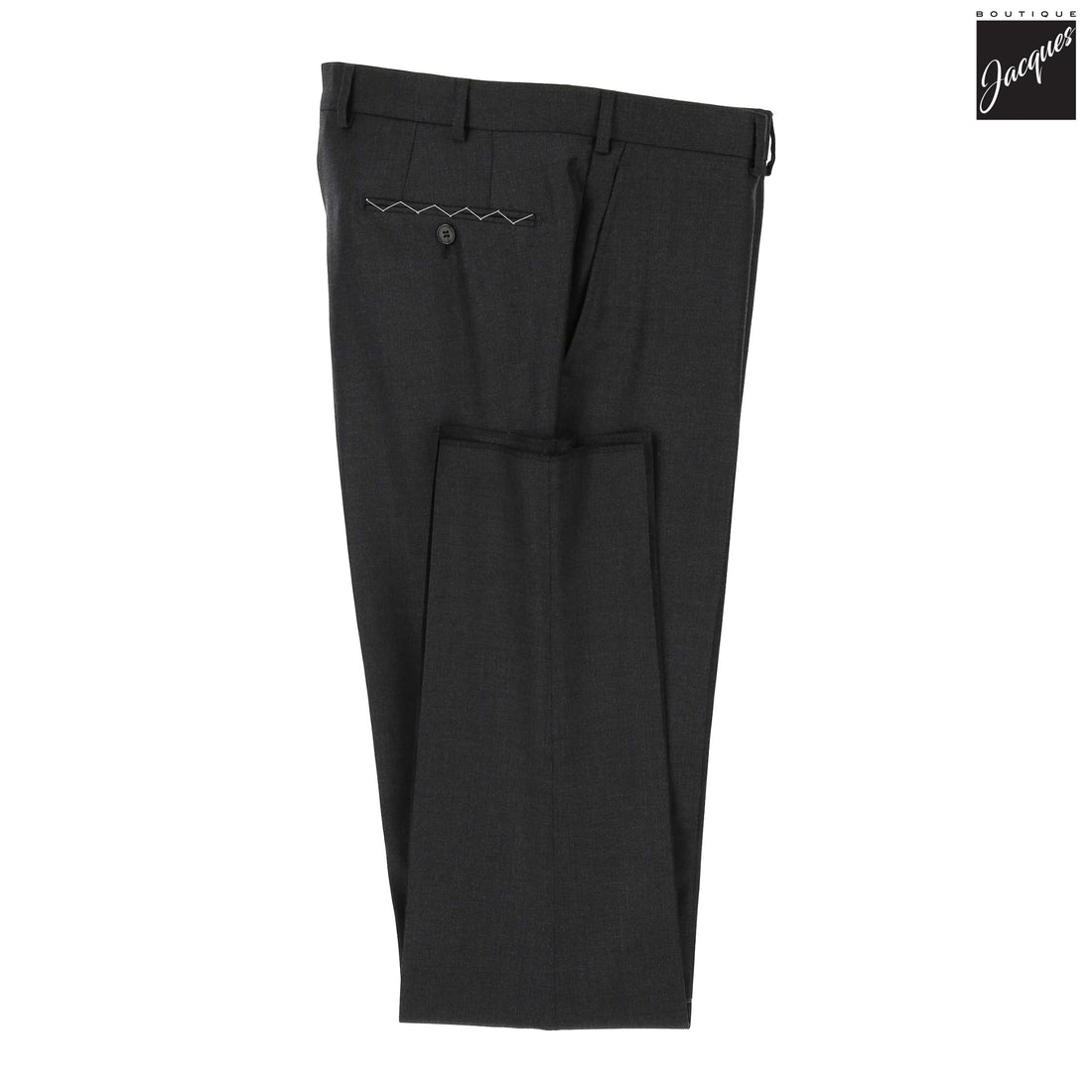 Charcoal Gray Solid Vitale Barberis Slim Fit Suit - Luigi Bianchi