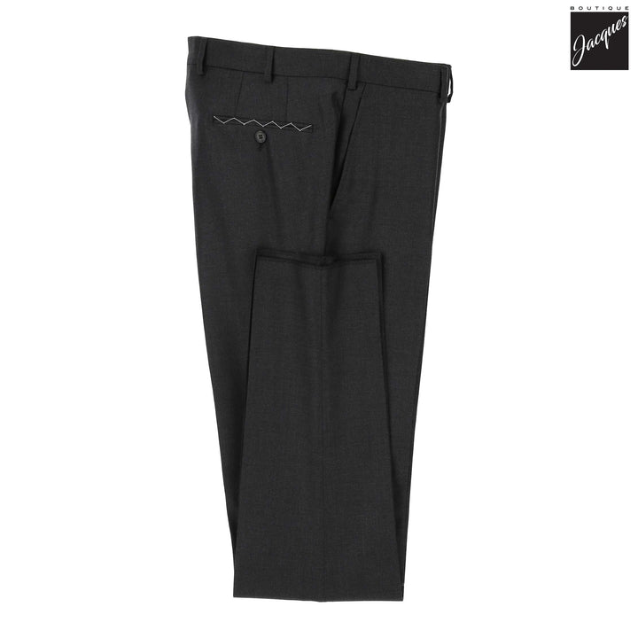 Charcoal Gray Solid Vitale Barberis Slim Fit Suit - Luigi Bianchi