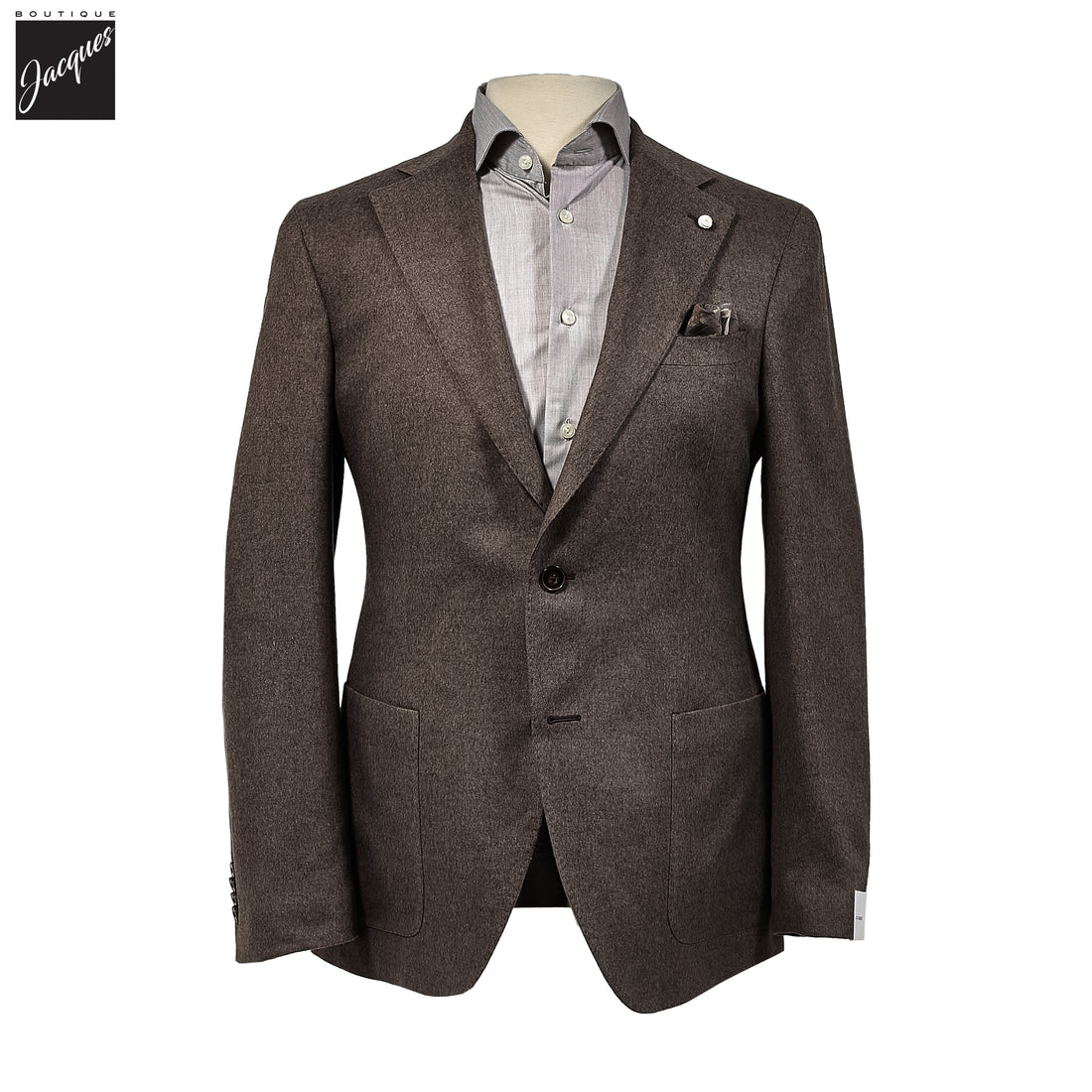 Brown Silk-Cashmere Contemporary Dream Fit Sport Jacket - Luigi Bianchi