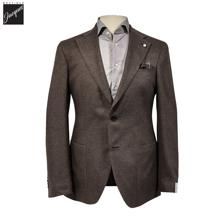 Brown Silk-Cashmere Contemporary Dream Fit Sport Jacket - Luigi Bianchi
