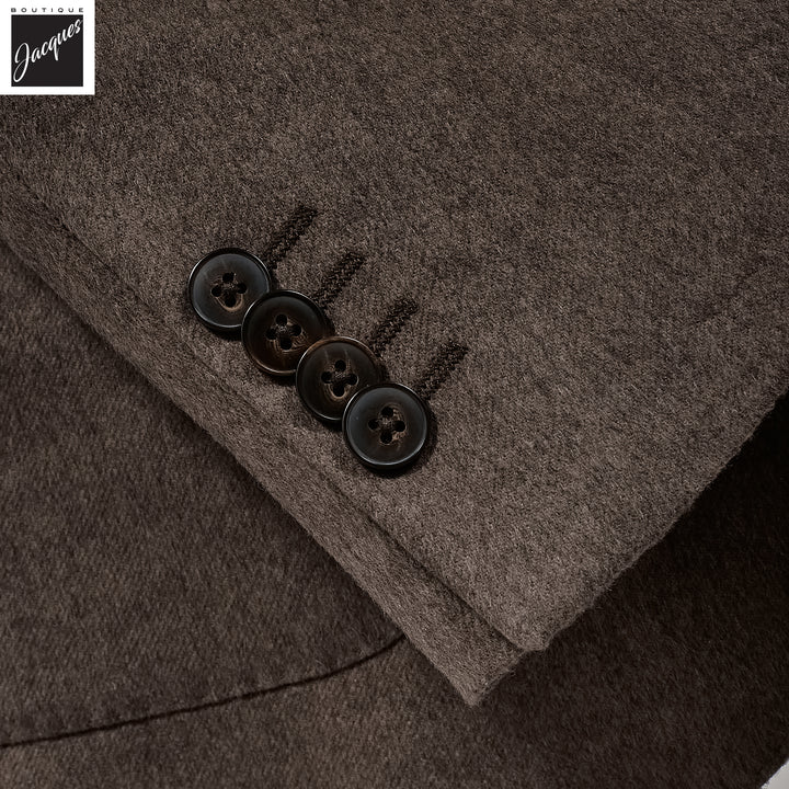 Brown Silk-Cashmere Contemporary Dream Fit Sport Jacket - Luigi Bianchi