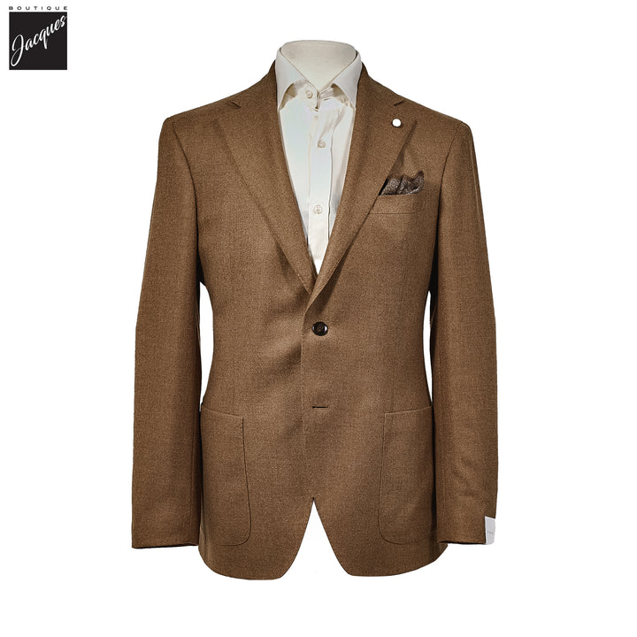 Camel Wool Cashmere Contemporary Dream Fit Sport Jacket - Luigi Bianchi