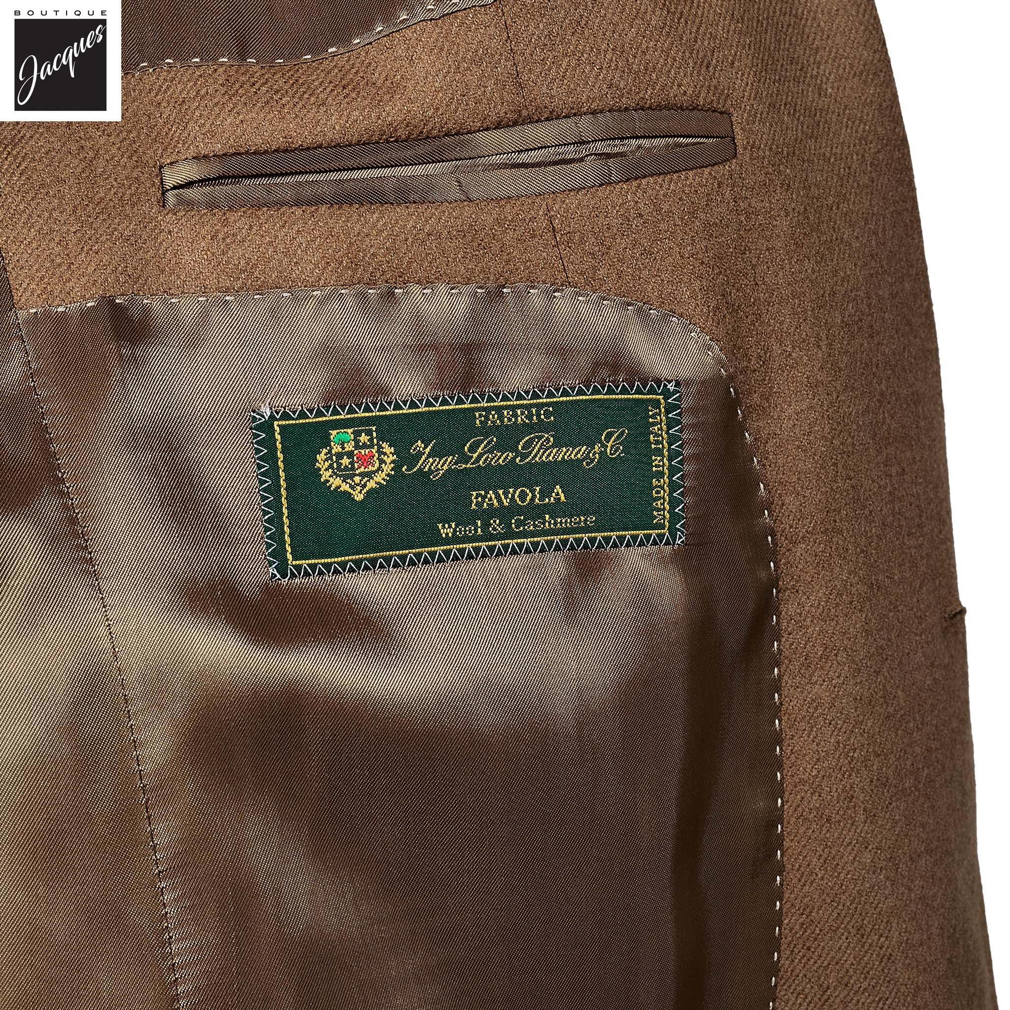 Camel Wool Cashmere Contemporary Dream Fit Sport Jacket - Luigi Bianchi