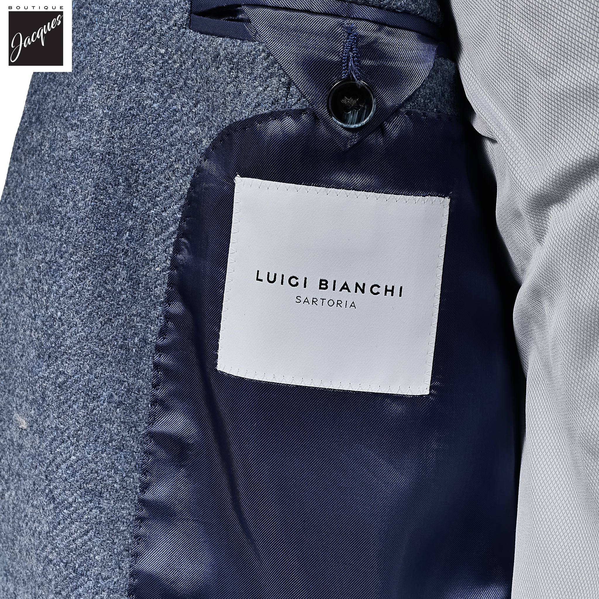 Blue Wool-Cashmere Contemporary Dream Fit Sport Jacket - Luigi Bianchi