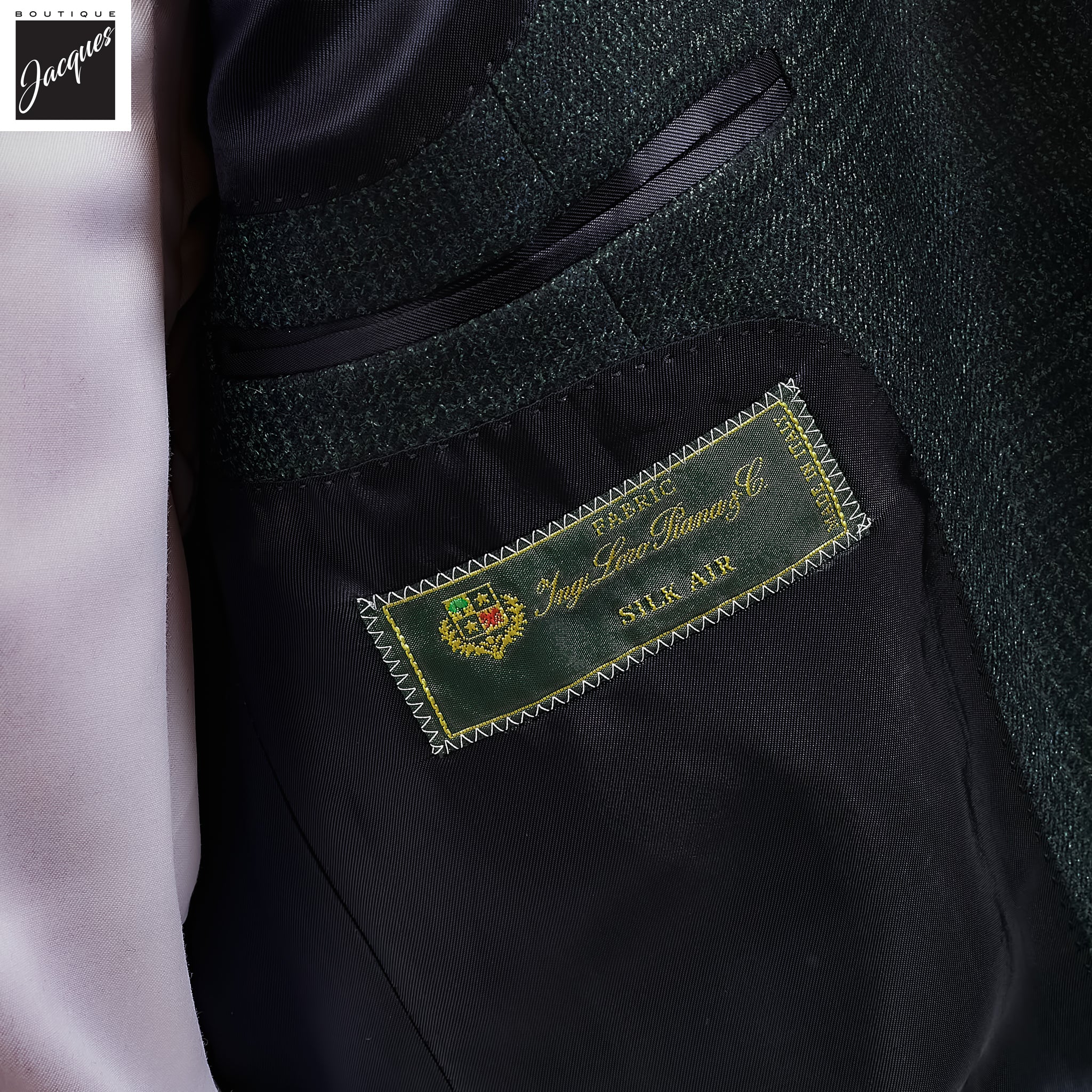 Dark Green Prince-of-Wales Contemporary Fit Loro Piana Sport Jacket - Luigi Bianchi