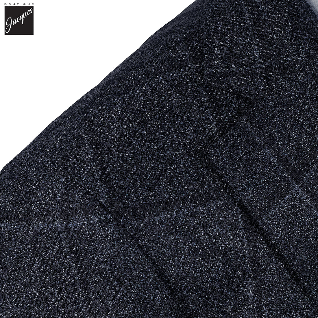 Blue Windowpane Wool-Silk Dream Tweed Contemporary Fit Sport Jacket - Luigi Bianchi