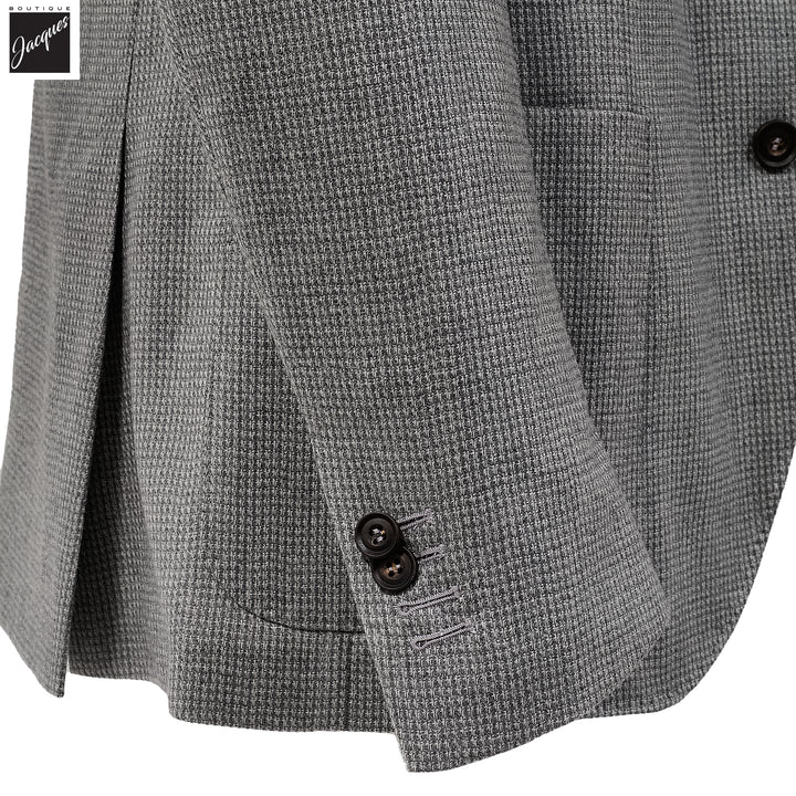 Gray Neat Hybrid Bib Modern Fit Sport Coat - Corneliani