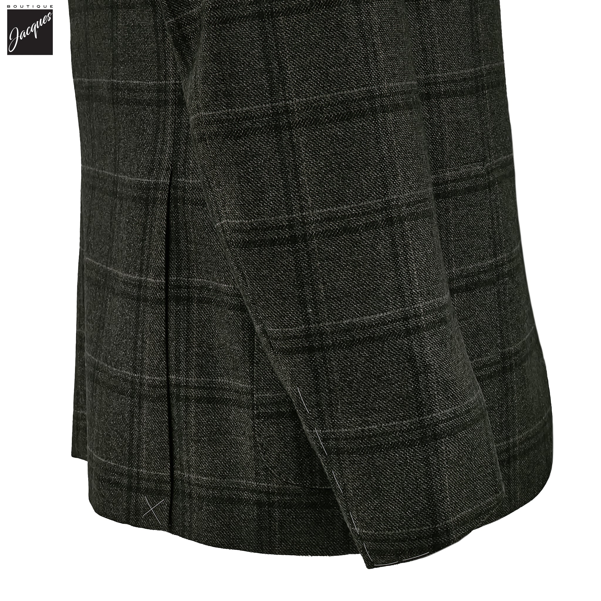 Green Wool Overcheck Modern Fit Sport Coat - Corneliani