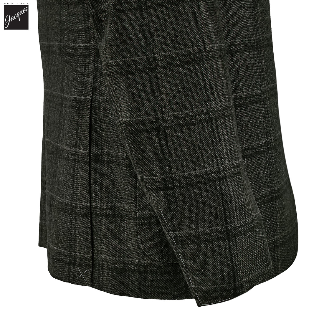 Green Wool Overcheck Modern Fit Sport Coat - Corneliani