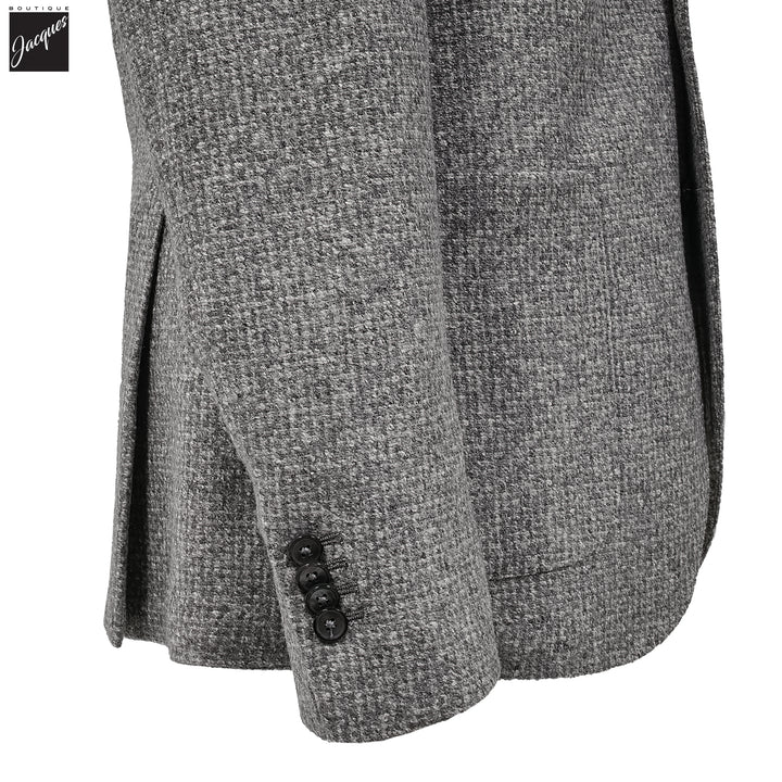 Gray Mélange Wool Jersey Unconstructed Contemporary Sport Jacket - L.B.M. 1911 - Boutique Jacques International