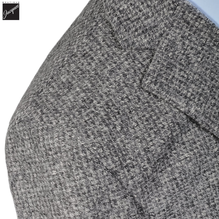 Gray Mélange Wool Jersey Unconstructed Contemporary Sport Jacket - L.B.M. 1911 - Boutique Jacques International
