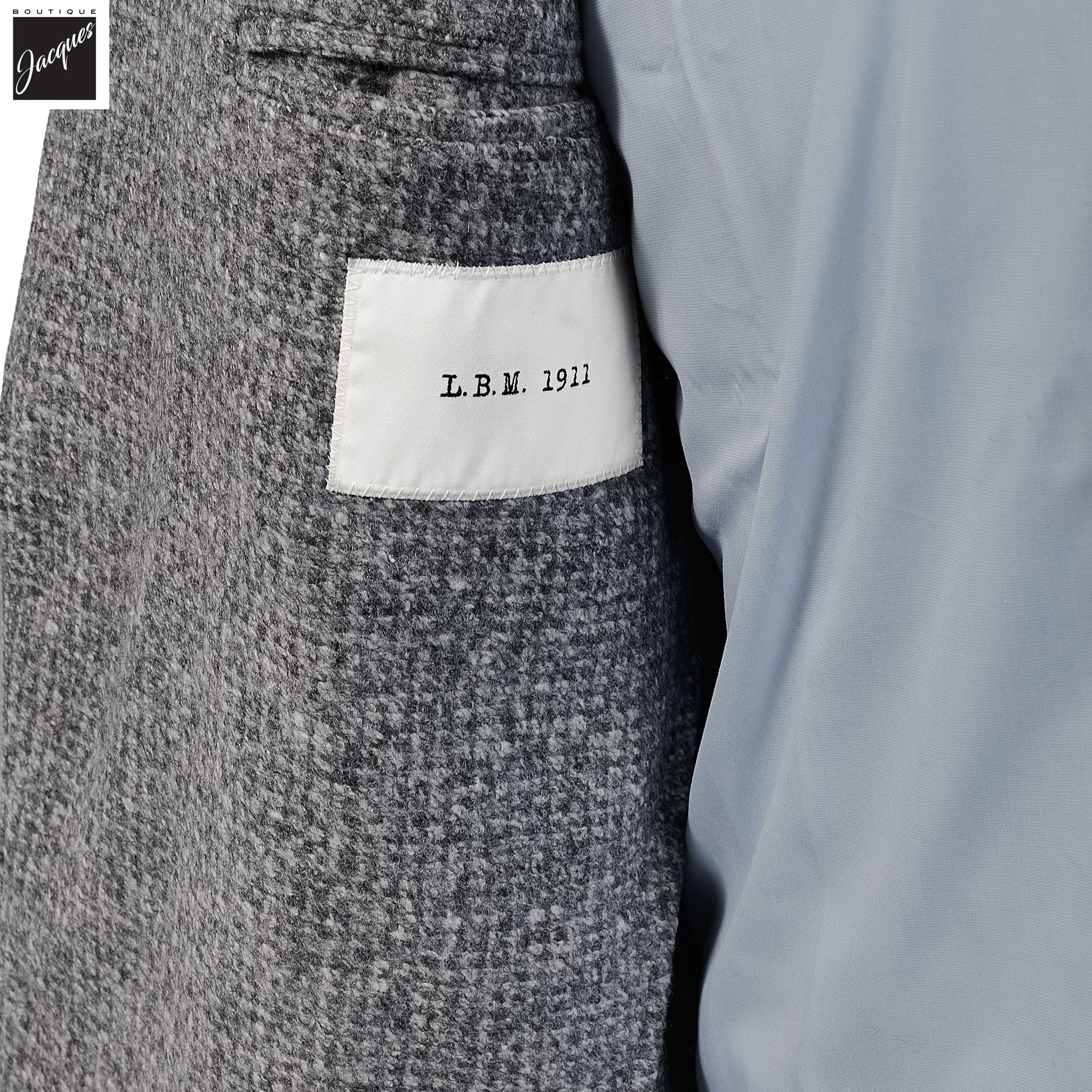 Gray Mélange Wool Jersey Unconstructed Contemporary Sport Jacket - L.B.M. 1911