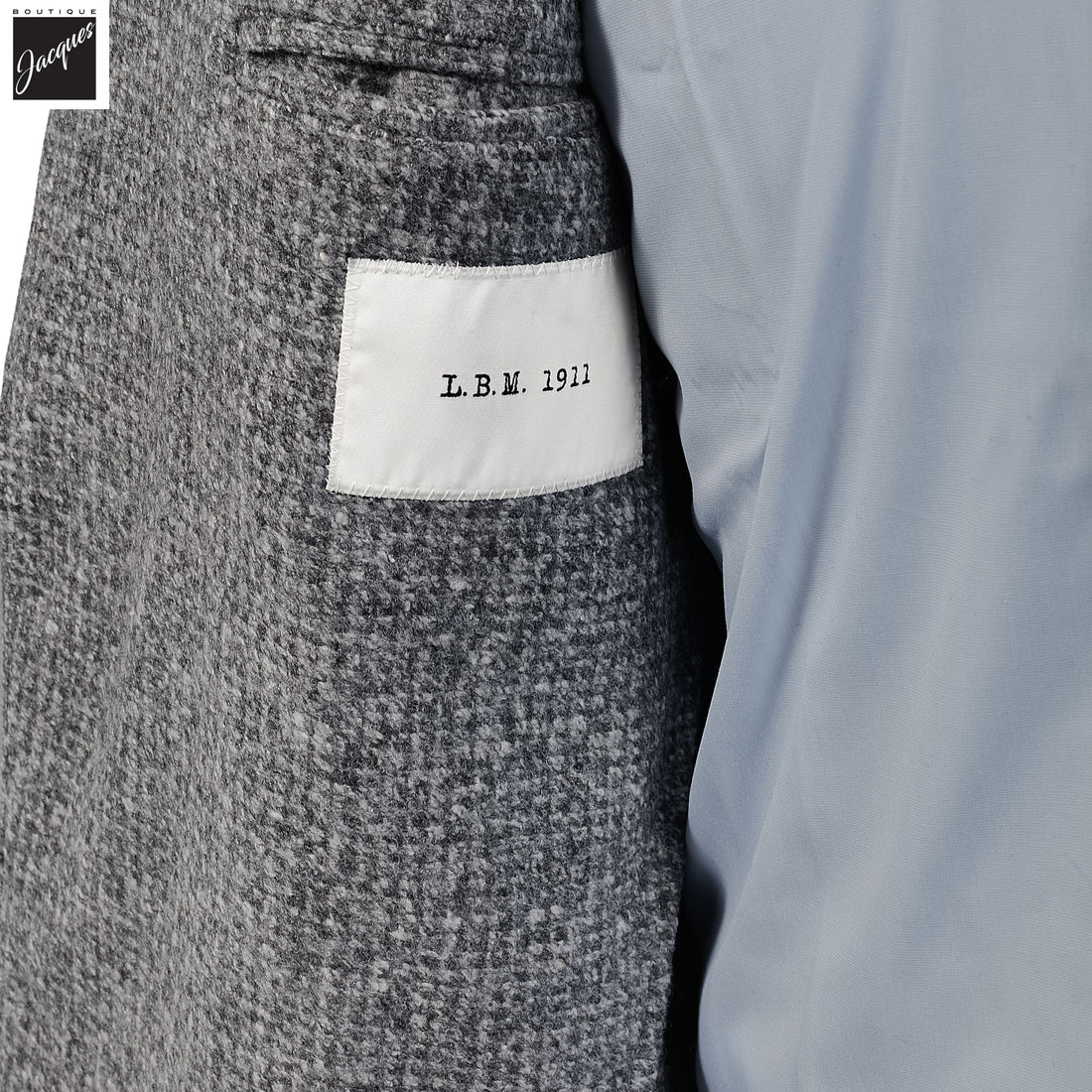 Gray Mélange Wool Jersey Unconstructed Contemporary Sport Jacket - L.B.M. 1911