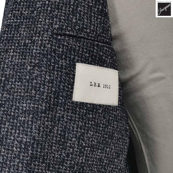 Navy Mélange Wool Jersey Unconstructed Contemporary Sport Jacket - L.B.M. 1911
