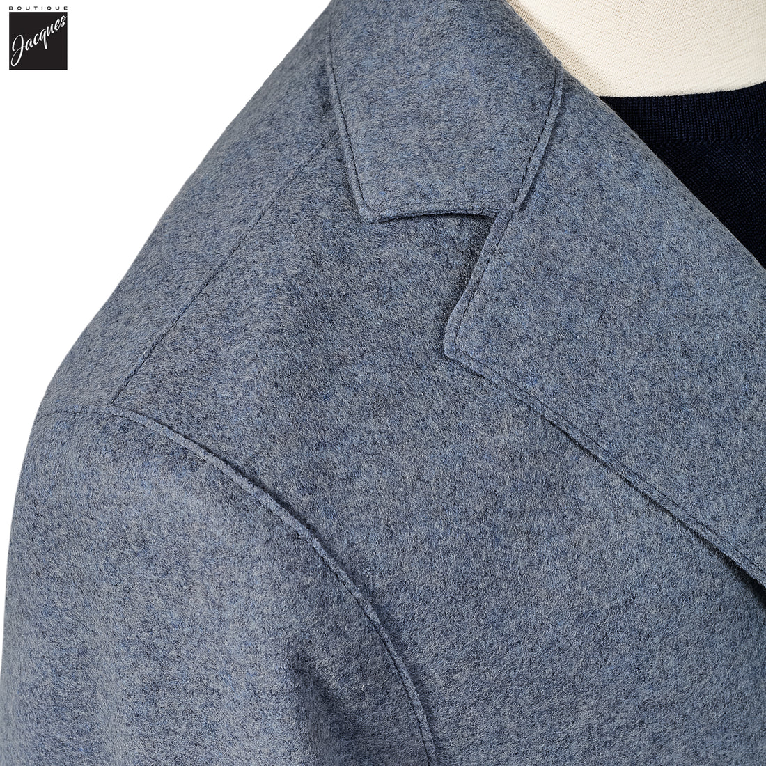Light Blue Mélange Wool-Blend Contemporary Fit Sport Jacket - ELEVENTY