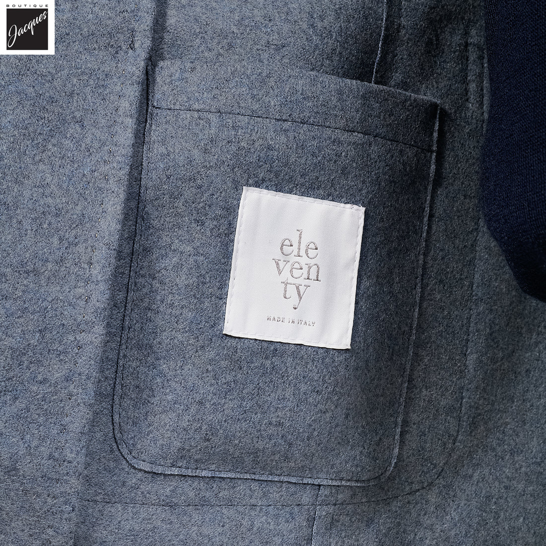 Light Blue Mélange Wool-Blend Contemporary Fit Sport Jacket - ELEVENTY