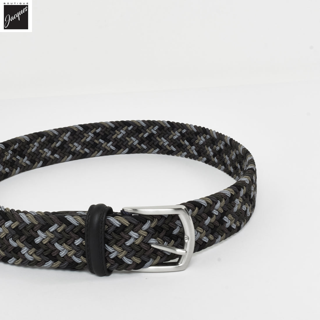 Blue Khaki Multicolour Woven Belt - Anderson's