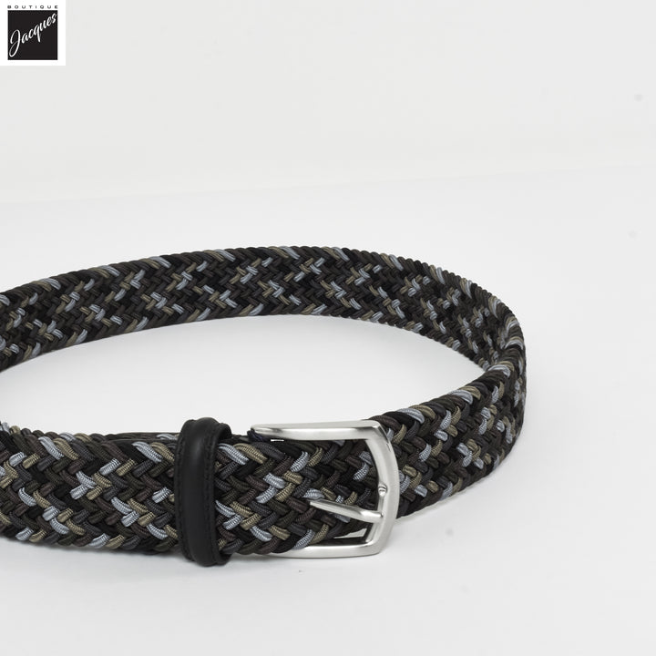 Blue Khaki Multicolour Woven Belt - Anderson's