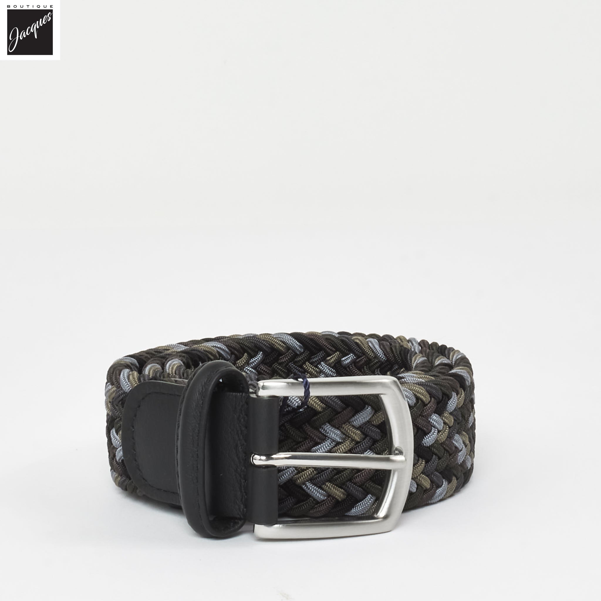Blue Khaki Multicolour Woven Belt - Anderson's