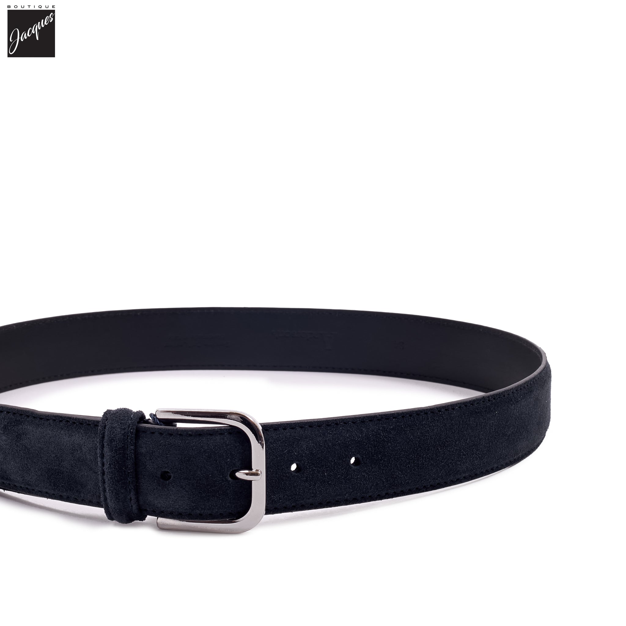 Navy Blue Suede Belt - Anderson's