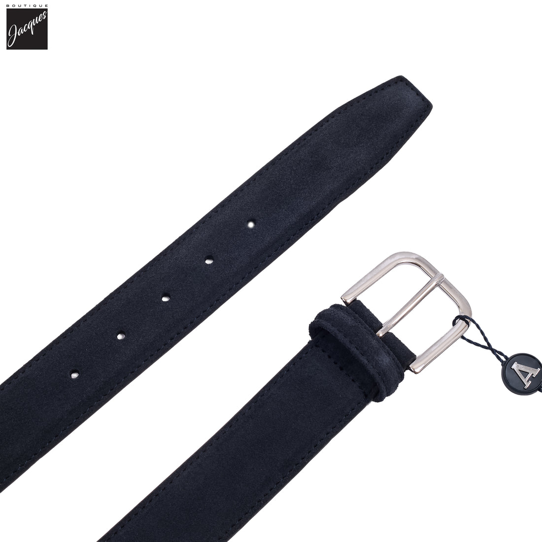 Navy Blue Suede Belt - Anderson's