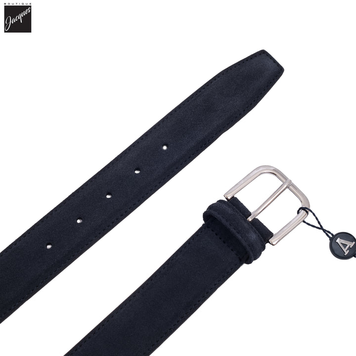 Navy Blue Suede Belt - Anderson's