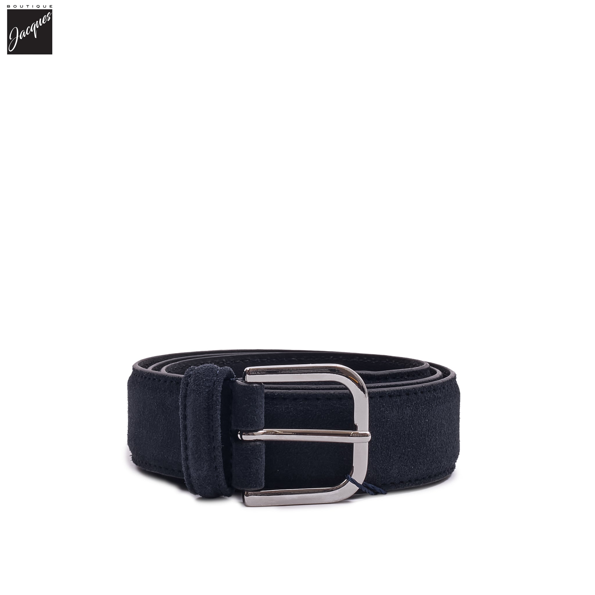 Navy Blue Suede Belt - Anderson's
