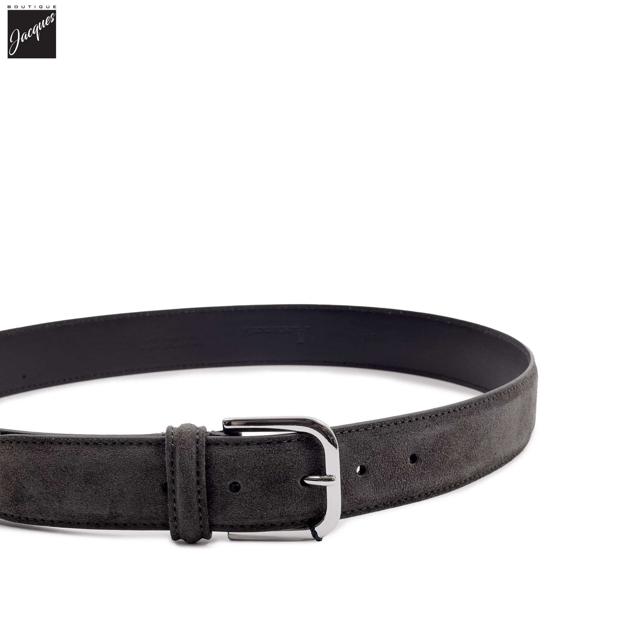 Dark Gray Suede Belt - Anderson's