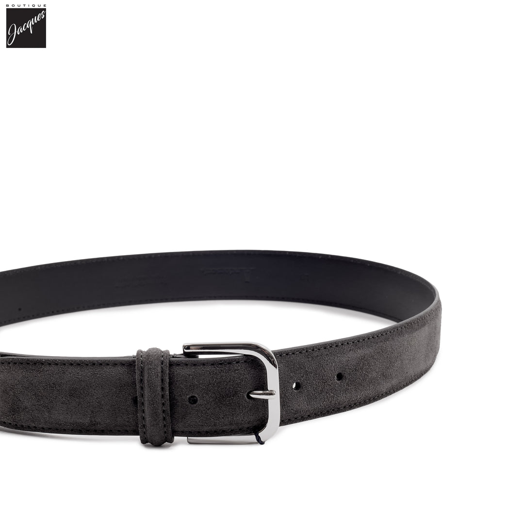 Dark Gray Suede Belt - Anderson's