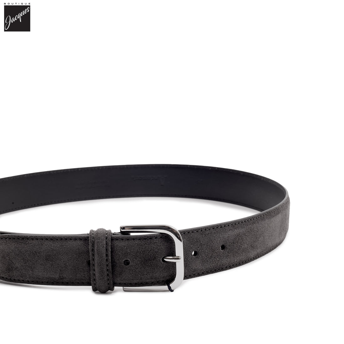 Dark Gray Suede Belt - Anderson's