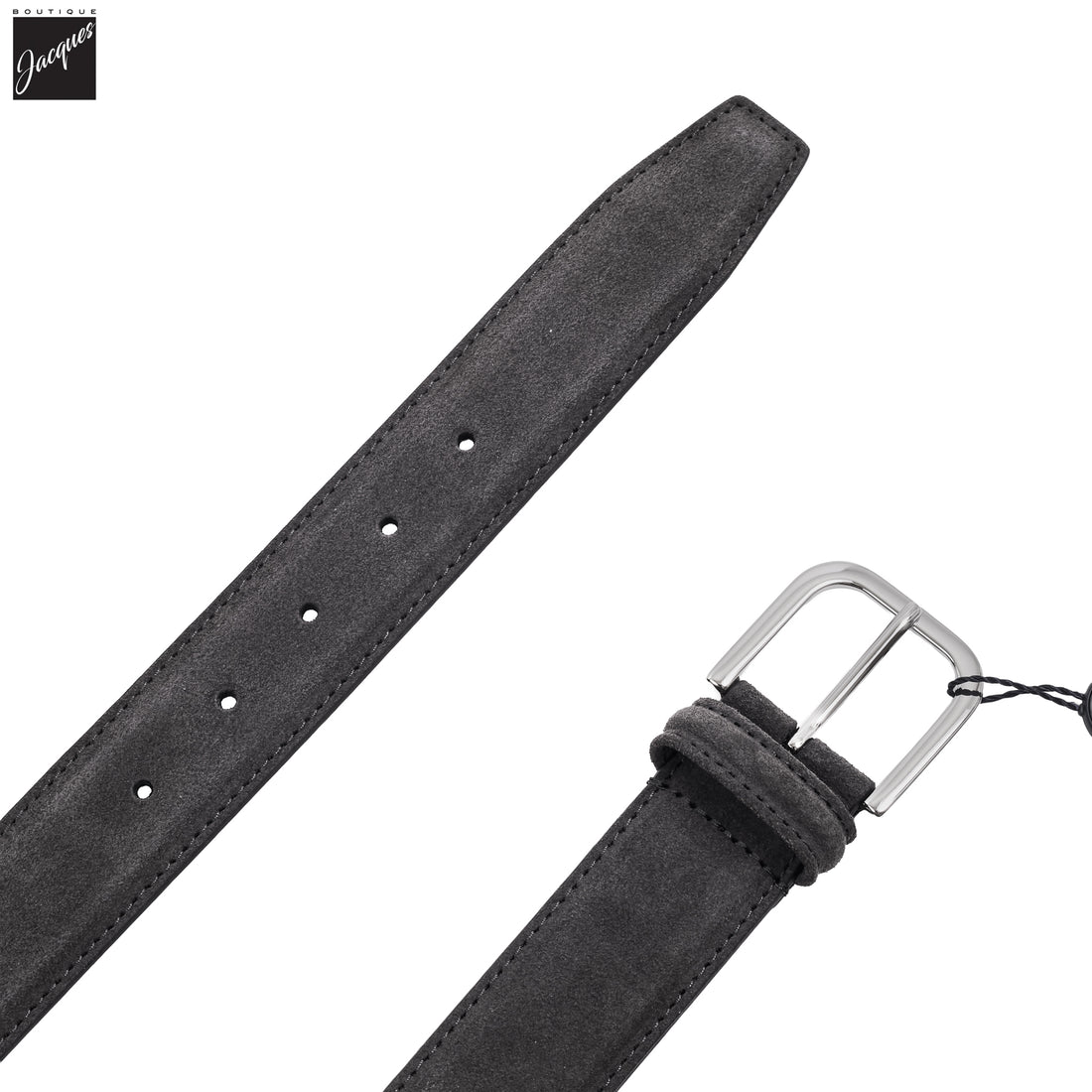Dark Gray Suede Belt - Anderson's
