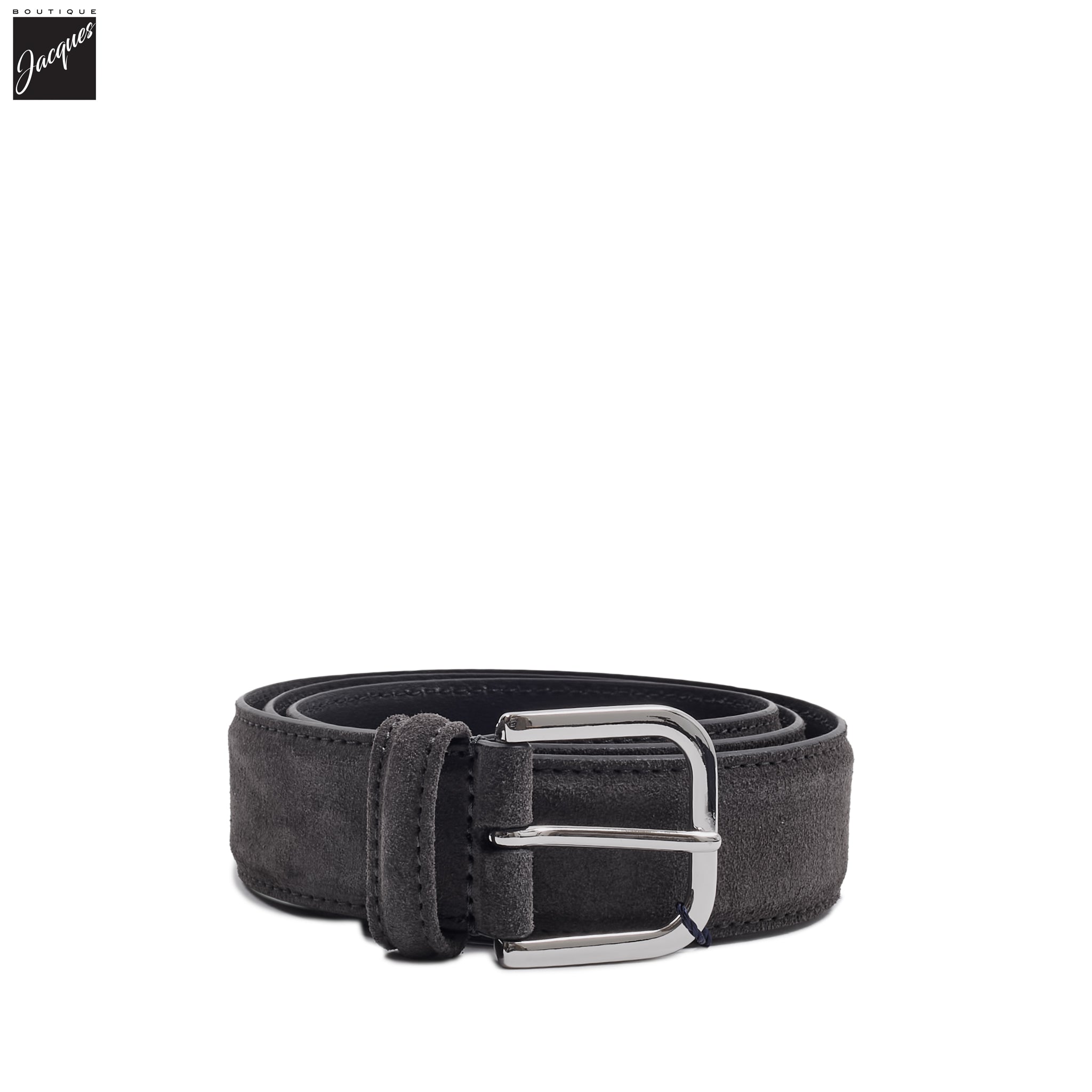 Dark Gray Suede Belt - Anderson's