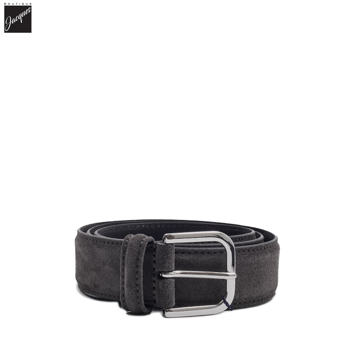 Dark Gray Suede Belt - Anderson's
