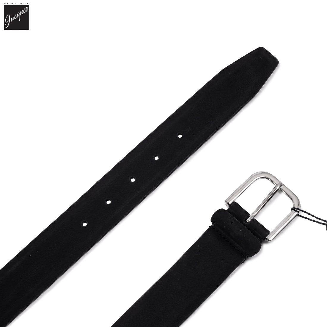 Black Nubuck Soft Suede Leather Belt - Anderson's