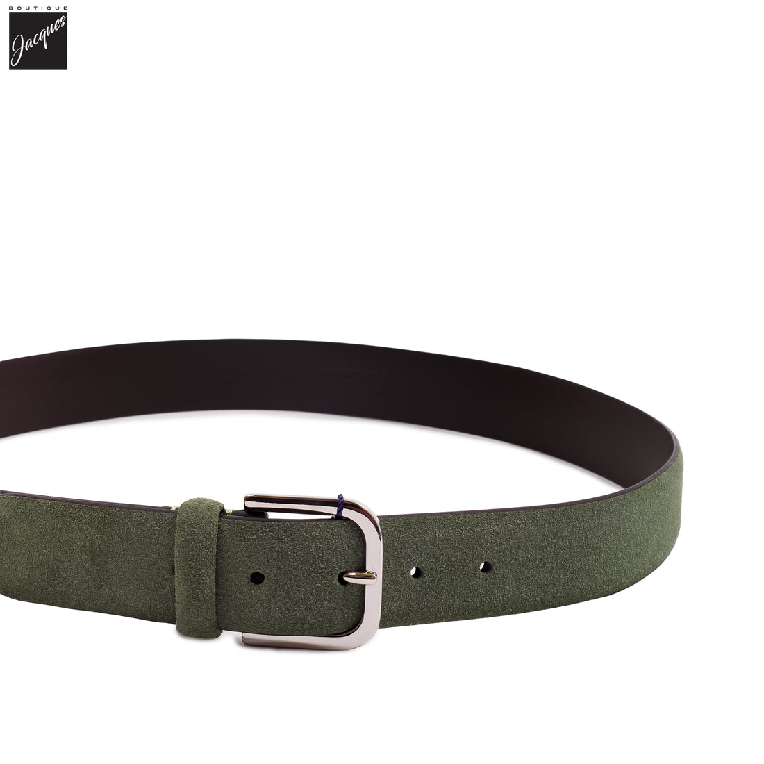 Mid Green Suede Belt - Anderson's