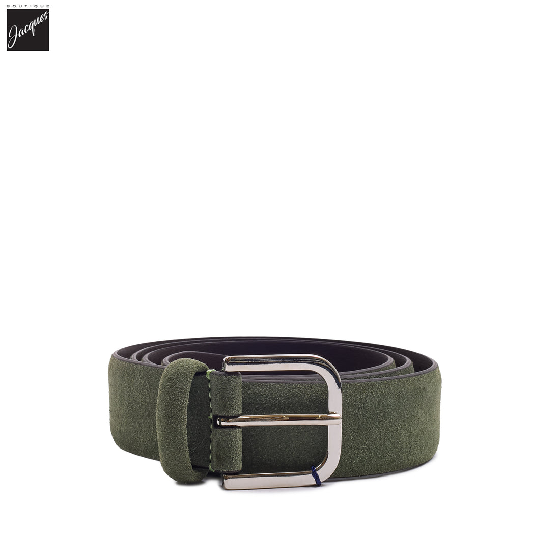 Mid Green Suede Belt - Anderson's