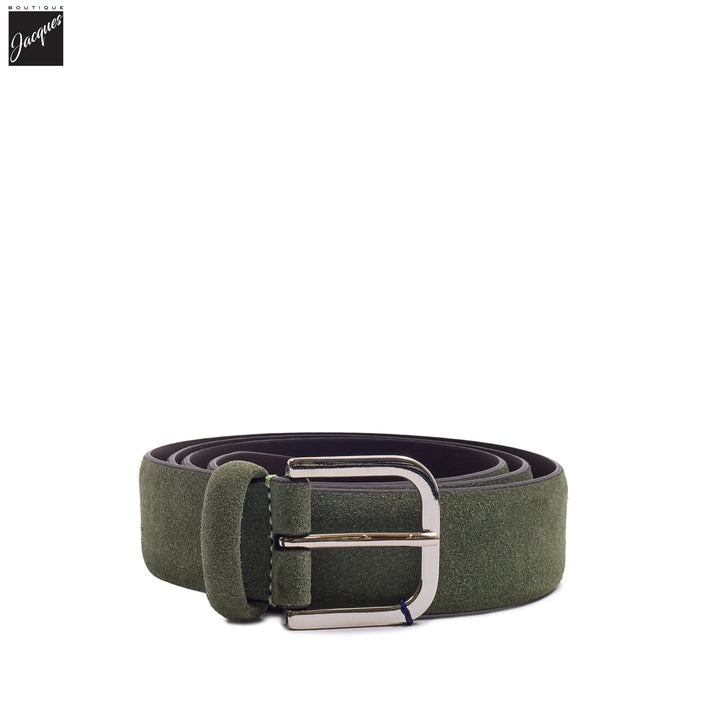 Mid Green Suede Belt - Anderson's
