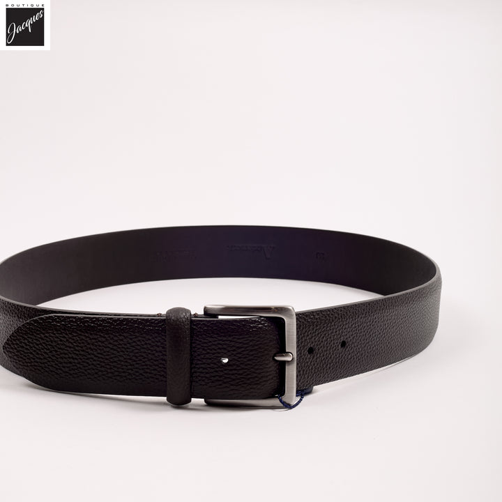Brown Tumbled Pebble Grain Soft Leather Belt - Anderson's - Boutique Jacques International