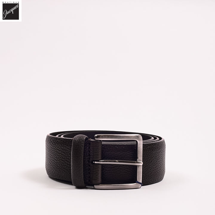 Brown Tumbled Pebble Grain Soft Leather Belt - Anderson's - Boutique Jacques International